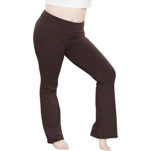 imageSTRETCH IS COMFORT Women Plus Size High Waist Cotton Bootcut Yoga Pants  XL7XBrown