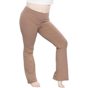 imageSTRETCH IS COMFORT Women Plus Size High Waist Cotton Bootcut Yoga Pants  XL7XMocha