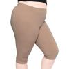 imageSTRETCH IS COMFORT Womens Plus Size Knee ampamp Full Length Cotton Leggings  XLarge  7XMocha