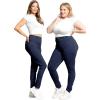 imageSTRETCH IS COMFORT Womens Plus Size Knee ampamp Full Length Cotton Leggings  XLarge  7XNavy Jeggings