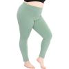 imageSTRETCH IS COMFORT Womens Plus Size Knee ampamp Full Length Cotton Leggings  XLarge  7XSage Green
