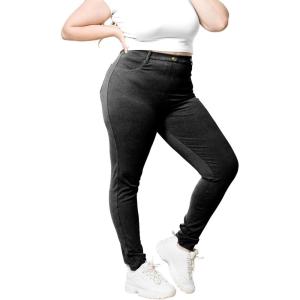 imageSTRETCH IS COMFORT Womens Plus Size Knee ampamp Full Length Cotton Leggings  XLarge  7XBlack Jegings