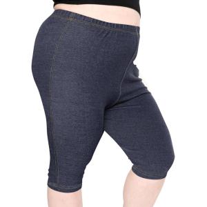 imageSTRETCH IS COMFORT Womens Plus Size Knee ampamp Full Length Cotton Leggings  XLarge  7XDenim Gold Stitches