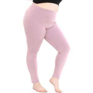 imageSTRETCH IS COMFORT Womens Plus Size Knee ampamp Full Length Cotton Leggings  XLarge  7XOrchid Purple