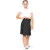 imageGirls ALine Skirt with Builtin Shorts  3 Lengths to Choose from Short Knee and Midi  Size 416Black