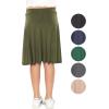 imageGirls ALine Skirt with Builtin Shorts  3 Lengths to Choose from Short Knee and Midi  Size 416Olive Green