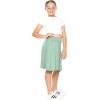 imageGirls ALine Skirt with Builtin Shorts  3 Lengths to Choose from Short Knee and Midi  Size 416Sage Green