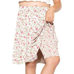 imageGirls ALine Skirt with Builtin Shorts  3 Lengths to Choose from Short Knee and Midi  Size 416Pink Rose Vine