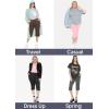 imageSTRETCH IS COMFORT Womens and Plus Size Cotton Straight Leg Cropped Pants with Pockets  Soft and Casual  S5XLLight Pink
