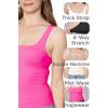 imageSTRETCH IS COMFORT Womens and Plus Double Layered Crop Mid Length Tank Top  Everyday Compression Shapewear  S5XLWhite