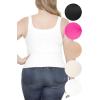 imageSTRETCH IS COMFORT Womens and Plus Double Layered Crop Mid Length Tank Top  Everyday Compression Shapewear  S5XLWhite