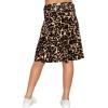 imageSTRETCH IS COMFORT Youth Girls Flowy Knee ampamp Ankle Length Skirt with Ruched Waistband  Soft and Lightweight  XS16Brown Leopard