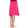 imageSTRETCH IS COMFORT Youth Girls Flowy Knee ampamp Ankle Length Skirt with Ruched Waistband  Soft and Lightweight  XS16Hot Pink