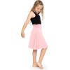 imageSTRETCH IS COMFORT Youth Girls Flowy Knee ampamp Ankle Length Skirt with Ruched Waistband  Soft and Lightweight  XS16Light Pink