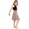 imageSTRETCH IS COMFORT Youth Girls Flowy Knee ampamp Ankle Length Skirt with Ruched Waistband  Soft and Lightweight  XS16Mocha