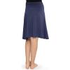 imageSTRETCH IS COMFORT Youth Girls Flowy Knee ampamp Ankle Length Skirt with Ruched Waistband  Soft and Lightweight  XS16Navy Blue