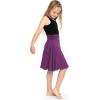 imageSTRETCH IS COMFORT Youth Girls Flowy Knee ampamp Ankle Length Skirt with Ruched Waistband  Soft and Lightweight  XS16Purple