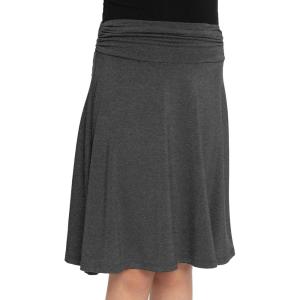 imageSTRETCH IS COMFORT Youth Girls Flowy Knee ampamp Ankle Length Skirt with Ruched Waistband  Soft and Lightweight  XS16Charcoal Gray