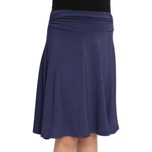 imageSTRETCH IS COMFORT Youth Girls Flowy Knee ampamp Ankle Length Skirt with Ruched Waistband  Soft and Lightweight  XS16Navy Blue