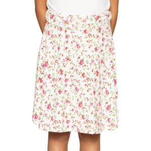 imageSTRETCH IS COMFORT Youth Girls Flowy Knee ampamp Ankle Length Skirt with Ruched Waistband  Soft and Lightweight  XS16Pink Rose Vine