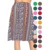 imageKnee Length and Midi ALine Flowy Skirt  Comfortable Clothes for Women  S5XBoho Natural Floral