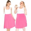 imageKnee Length and Midi ALine Flowy Skirt  Comfortable Clothes for Women  S5XHot Pink