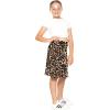 imageSTRETCH IS COMFORT Girls ALine Skirt with Builtin Shorts  Skort  Size 416Brown Leopard