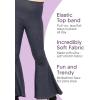 imageSTRETCH IS COMFORT Girls Stretch Bell Bottoms Flare Pants Little  Big Kid Ruffle Bootcut Leggings  Sizes 214Black Cheetah