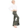 imageSTRETCH IS COMFORT Girls Stretch Bell Bottoms Flare Pants Little  Big Kid Ruffle Bootcut Leggings  Sizes 214Green Camo