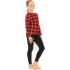 imageSTRETCH IS COMFORT Oh So Soft Youth Girls Long Sleeve Crew and Leggings Set Includes Top and BottomBuffalo  Black
