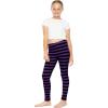 imageSTRETCH IS COMFORT Oh So Soft Youth Girls Prints LeggingsBlack and Purple Stripes