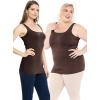 imageSTRETCH IS COMFORT Womens Oh So Soft Cropped and Long Length Tank Top  Small  5XBrown