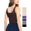 imageSTRETCH IS COMFORT Womens Oh So Soft Cropped and Long Length Tank Top  Small  5XBrown