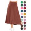 imageSTRETCH IS COMFORT Youth Girls Flowy ALine Skirt Knee Length and Ankle Length  Kids  Sizes 416Almond