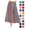 imageSTRETCH IS COMFORT Youth Girls Flowy ALine Skirt Knee Length and Ankle Length  Kids  Sizes 416Boho Natural Floral