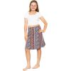 imageSTRETCH IS COMFORT Youth Girls Flowy ALine Skirt Knee Length and Ankle Length  Kids  Sizes 416Boho Natural Floral