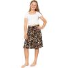 imageSTRETCH IS COMFORT Youth Girls Flowy ALine Skirt Knee Length and Ankle Length  Kids  Sizes 416Brown Leopard