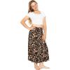 imageSTRETCH IS COMFORT Youth Girls Flowy ALine Skirt Knee Length and Ankle Length  Kids  Sizes 416Brown Leopard