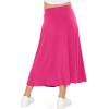 imageSTRETCH IS COMFORT Youth Girls Flowy ALine Skirt Knee Length and Ankle Length  Kids  Sizes 416Hot Pink