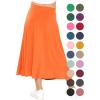 imageSTRETCH IS COMFORT Youth Girls Flowy ALine Skirt Knee Length and Ankle Length  Kids  Sizes 416Orange