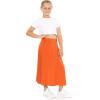 imageSTRETCH IS COMFORT Youth Girls Flowy ALine Skirt Knee Length and Ankle Length  Kids  Sizes 416Orange