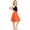 imageSTRETCH IS COMFORT Youth Girls Flowy ALine Skirt Knee Length and Ankle Length  Kids  Sizes 416Orange