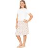 imageSTRETCH IS COMFORT Youth Girls Flowy ALine Skirt Knee Length and Ankle Length  Kids  Sizes 416Pink Rose Vine