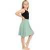 imageSTRETCH IS COMFORT Youth Girls Flowy ALine Skirt Knee Length and Ankle Length  Kids  Sizes 416Sage Green