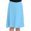 imageSTRETCH IS COMFORT Youth Girls Flowy ALine Skirt Knee Length and Ankle Length  Kids  Sizes 416Sky Blue