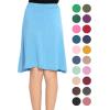 imageSTRETCH IS COMFORT Youth Girls Flowy ALine Skirt Knee Length and Ankle Length  Kids  Sizes 416Sky Blue