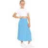 imageSTRETCH IS COMFORT Youth Girls Flowy ALine Skirt Knee Length and Ankle Length  Kids  Sizes 416Sky Blue