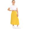 imageSTRETCH IS COMFORT Youth Girls Flowy ALine Skirt Knee Length and Ankle Length  Kids  Sizes 416Yellow