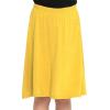 imageSTRETCH IS COMFORT Youth Girls Flowy ALine Skirt Knee Length and Ankle Length  Kids  Sizes 416Yellow