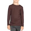 imageSTRETCH IS COMFORT Youth Girls Oh So Soft Long Sleeve Crew Neck Top  Sizes 216  Essential BasicsBrown
